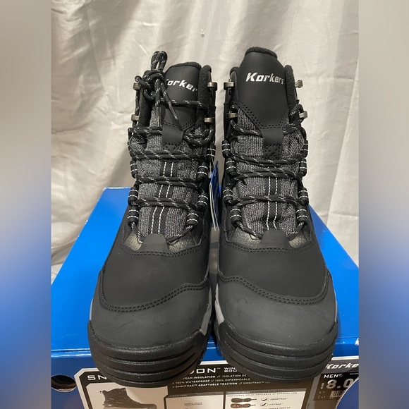 Men's or Women’s Black and Orange Waterproof Insulated Snow Boots - Picture 9 of 15